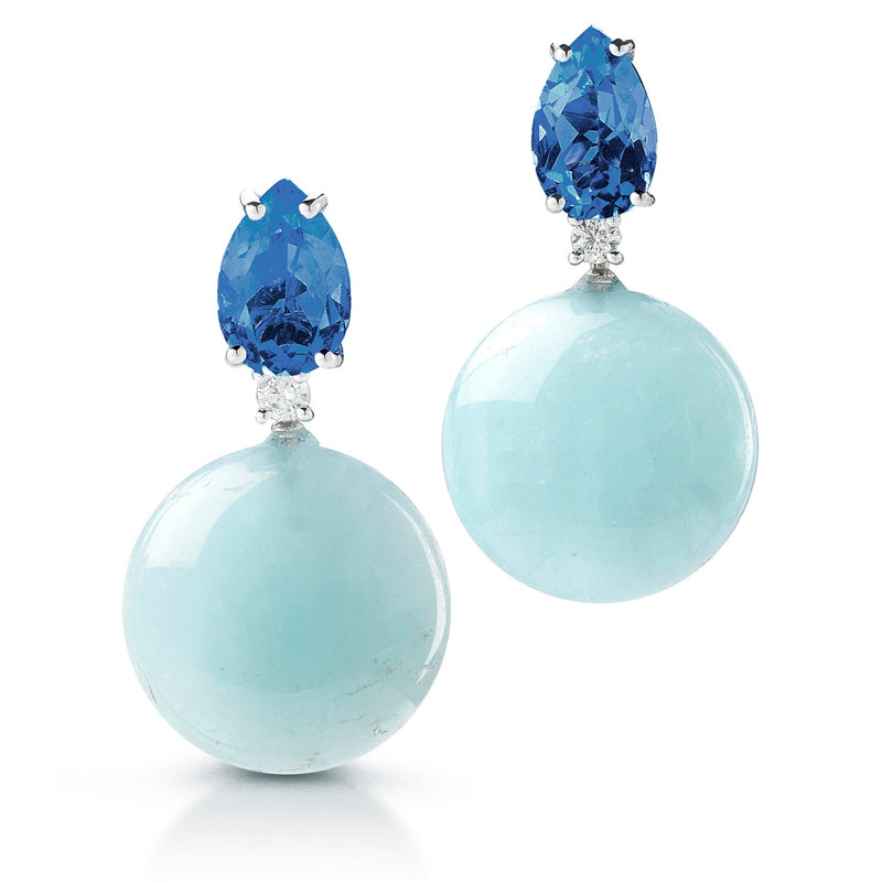 Long Blue Kyanite Drop Earrings — Happy Girl Jewelry